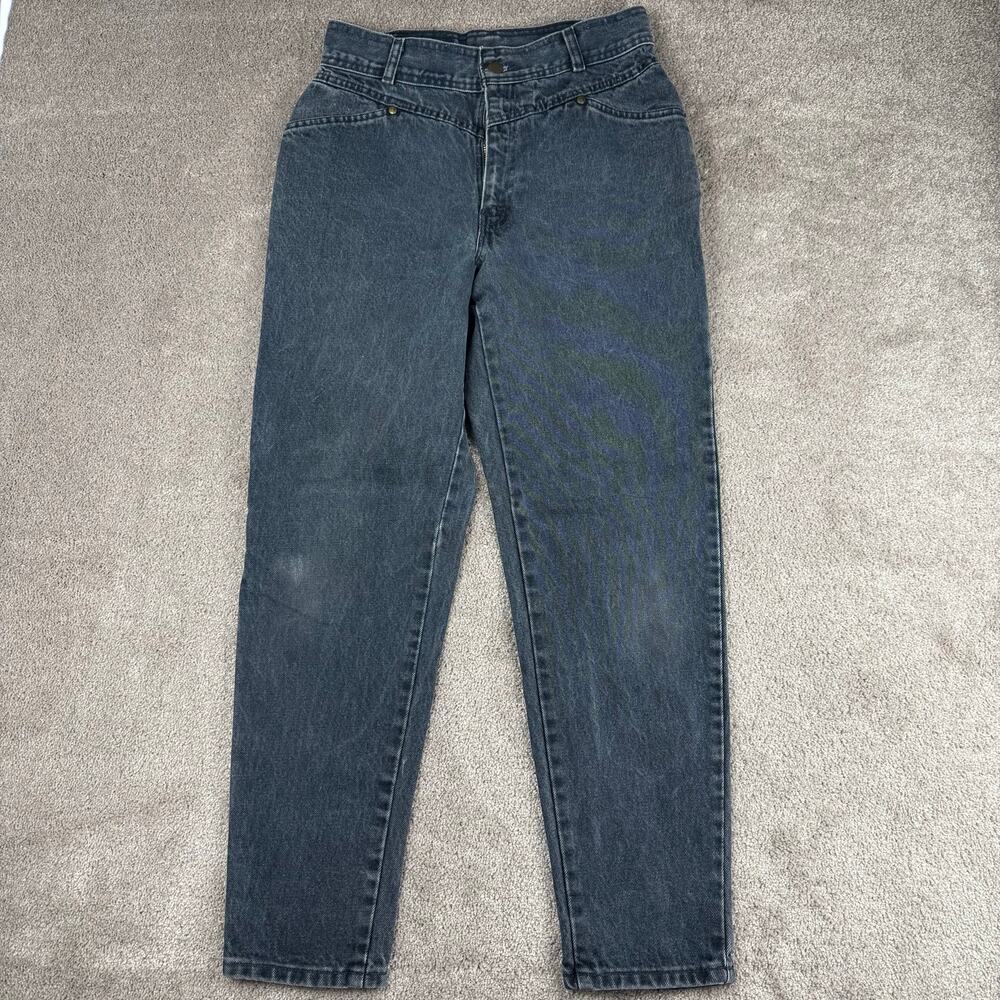 Vintage Levi's Faded Black High Rise V-Waist Tapered Mom Jeans Pants Size 13